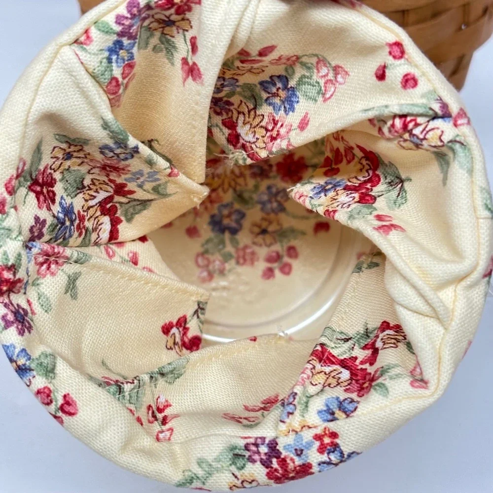 Vintage Longaberger Basket Lid Tournament of Roses Pasadena Floral Liner 2004
